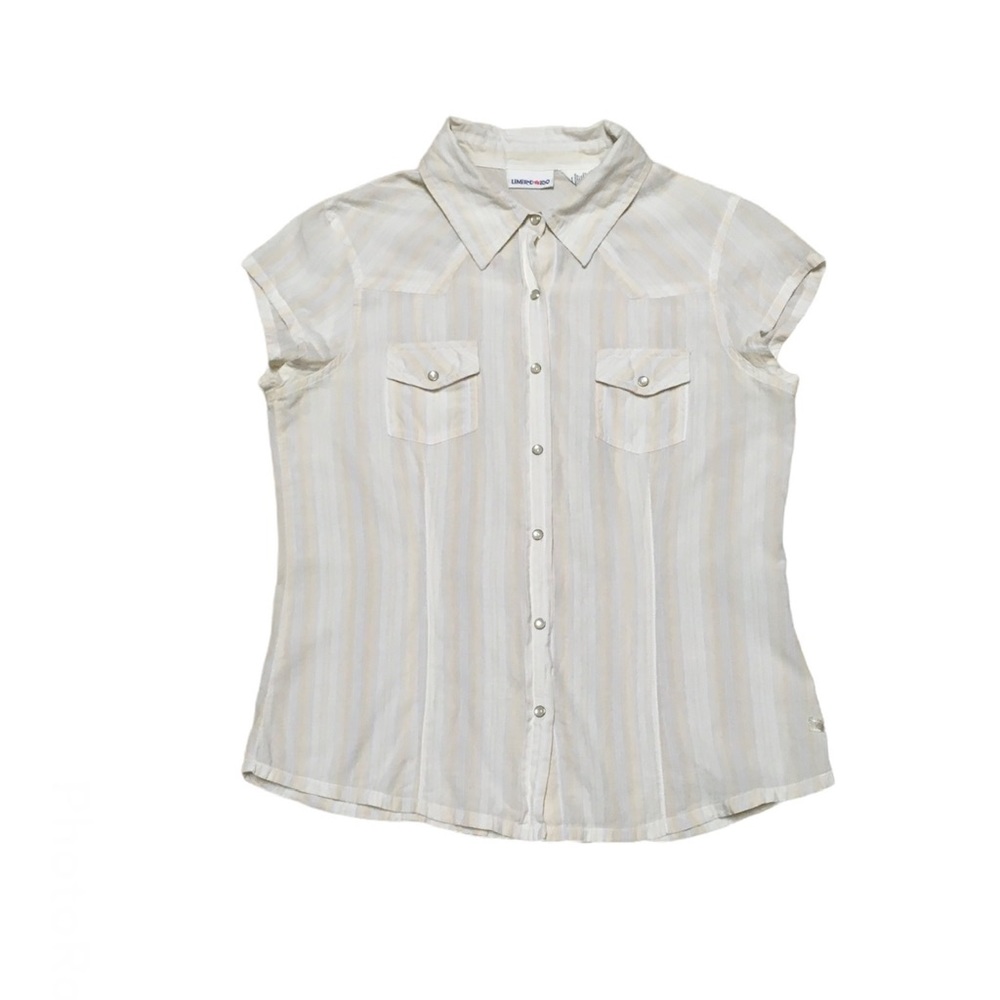 Limited Too Y2K Vintage Western Pearl Button Down Short Sleeve Shirt Size XL 16